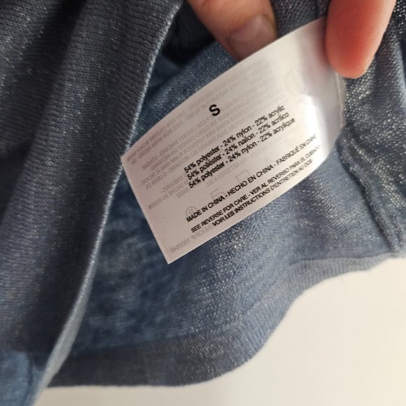 Sparkly Cloud Blue Cowl Neck Tank with Rhinestone Straps - Sam Edelman - Picture 2 of 2